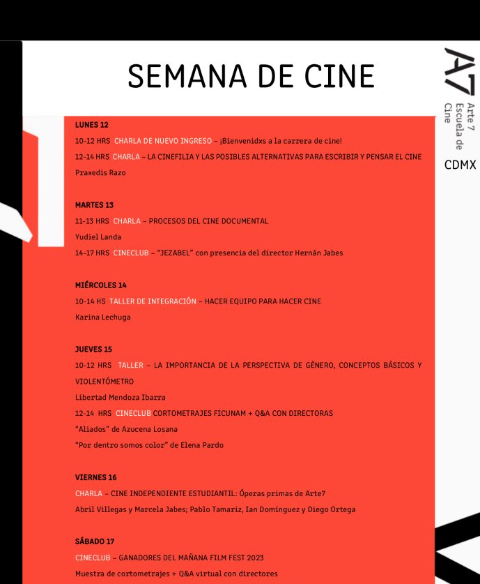 SEMANA DE CINE A7CDMX